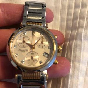 Kenneth Cole silver and gold watch